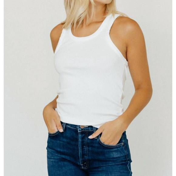 NEW AGOLDE poppy tank top in white - Picture 1 of 5